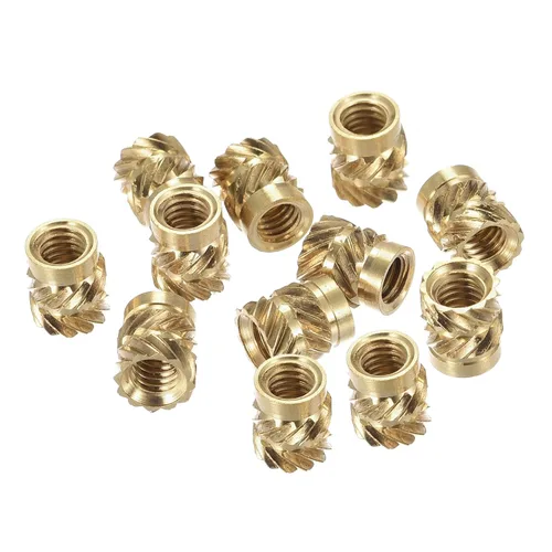 Vista 12 de uxcell Tuercas de inserción moleteadas, 80 piezas M2 x 3 mm L x 3.5 mm DI 3D Impresión de tuercas de latón Tuercas de rosca hembra Insertos de latón