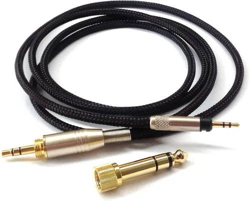 Vista 6 de Cable de repuesto para audio de 1,2m /1,5m/2,5m/ 3m para audífonos Audio Technica ATH-M50x ATH-M40x
