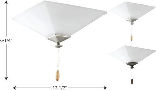 Vista 5 de Progress Lighting AirPro - Lámpara universal para ventilador de techo con dos luces
