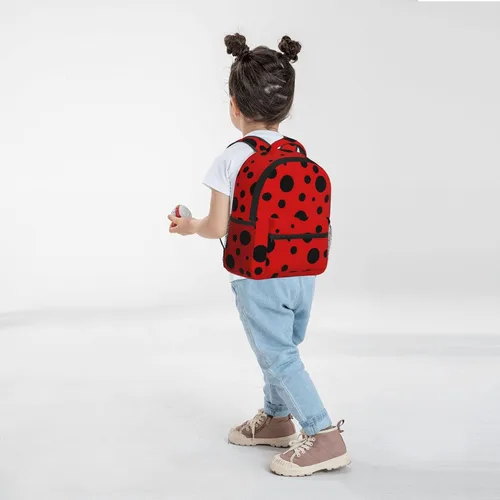 Vista 8 de Mochila infantil para niños y niñas, talla única , catarina de lunares