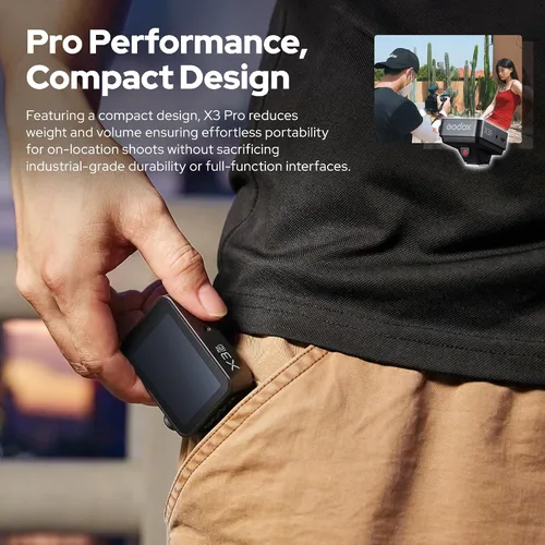 Vista 8 de GODOX X3 PRO X3PRO-S TTL - Disparador de flash de cámara inalámbrica, transmisor de flash de pantalla táctil inalámbrico de 2.4G, batería de litio
