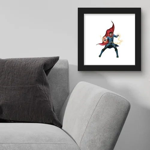 Vista 4 de Trends International Gallery Pops Marvel Comics Avengers - Póster de pared de Doctor Strange, 12 x 12 pulgadas, versión enmarcada en negro