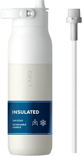 Vista 15 de LARQ Bottle Swig Top - Botella de agua de acero inoxidable aislada de 34 onzas con mango de silicona integrado, sin BPA, botella de agua Negro