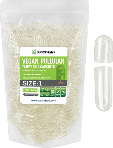 Vista 11 de XPRS Nutra Cápsulas vacías Pullulan tamaño 0 – 100 unidades Clean Label Plant Clear Empty Vegan Cápsulas – Píldoras vegetarianas premium – Relleno