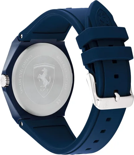 Vista 3 de Ferrari Reloj de cuarzo para hombre con correa de silicona azul 28 Modelo 0830869 Azul Reloj de cuarzo