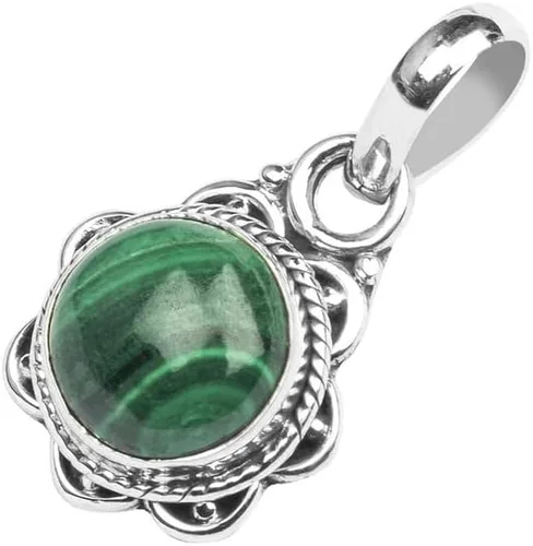 Vista 2 de Collar con colgante de plata de ley 925 con piedras preciosas naturales hechas a mano, regalo de Navidad