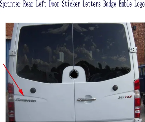 Vista 2 de Etiqueta engomada de Sprinter para puerta trasera, insignia, emblema, placa de identificación, símbolo para Mercedes Sprinter 2500, Van Bus Flatbed