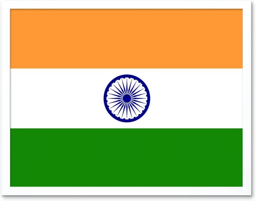 Vista 9 de Artery8 Póster enmarcado de la bandera nacional de la India, bandera patriótica, bandera mundial, región del país, decoración de pared, 12 x 16