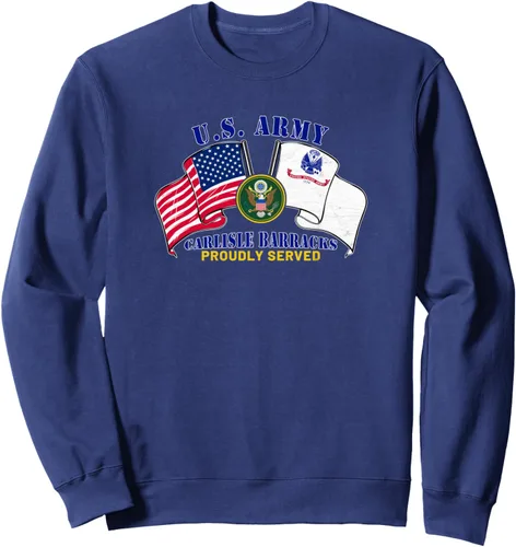 Vista 5 de Carlisle Barracks Pennsylvania Pa Army Base - Sudadera con bandera estadounidense, Negro