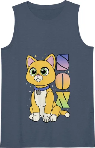 Vista 10 de Disney Pixar Lightyear - Camiseta sin mangas con póster de gato estrellado, Negro, S