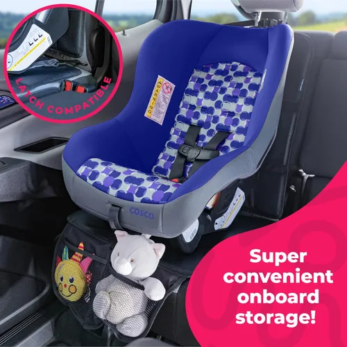 Vista 3 de Todays Kids Protector de asiento de coche, impermeable, con acolchado grueso, 2 bolsillos, ajuste universal, color negro