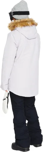 Vista 4 de Volcom Fawn - Chaqueta con capucha para mujer con aislamiento para snowboard y esquí, Violeta (Violet Ice)