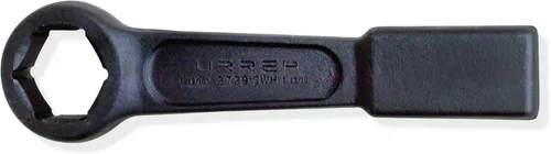 Vista 2 de URREA Llave de golpeo de 6 puntos - Llave plana de 1 pulgada con diseño de patrón recto y zona de golpeo extra ancha - 2716SWH