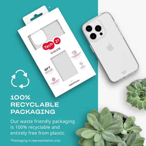 Vista 8 de Tech21 EvoLite - Funda para iPhone 15 Pro, funda de protección contra impactos, transparente