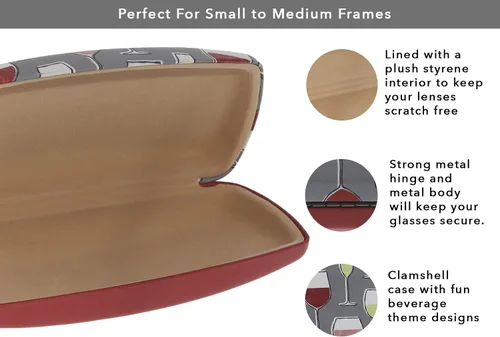 Vista 57 de Ron's Optical Clamshell - Funda rígida para lentes de lectores de marcos pequeños a medianos para mujeres y hombres