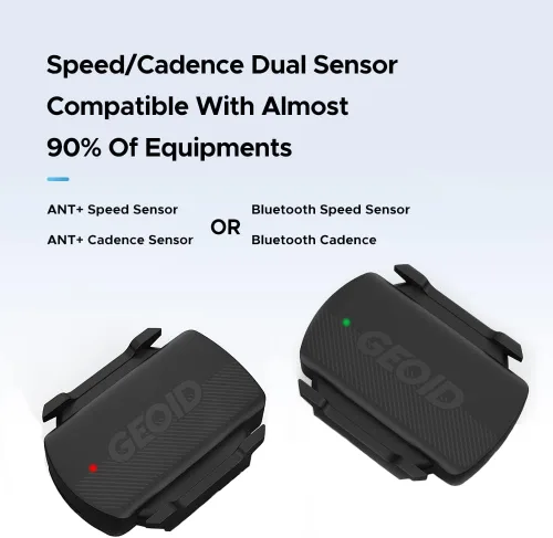 Vista 3 de GEOID Sensor de cadencia/velocidad CS600 para ciclismo, ANT+/Bluetooth Sensor inalámbrico de RPM de bicicleta compatible con computadoras