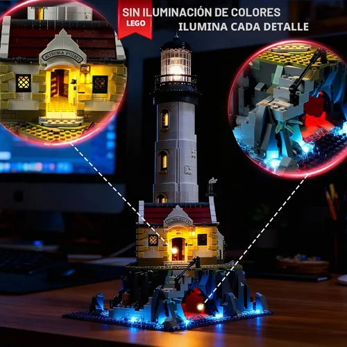 Vista 3 de BRIKSMAX Kit de iluminación LED para LEGO-21335 Faro Motorizado - Compatible con modelo de bloques de construcción Lego Ideas - No incluye el set