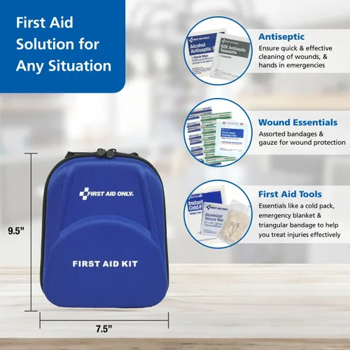 Vista 5 de First Aid Only Kit de primeros auxilios multiusos para el hogar, el automóvil, al aire libre y viajes (91686)