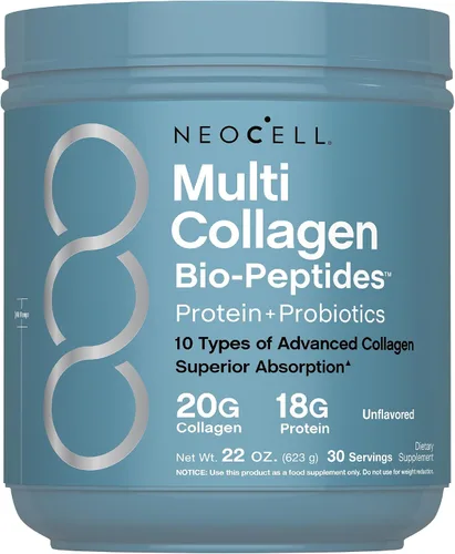 Vista 10 de NeoCell Polvo de biopéptidos de colágeno múltiple 10oz