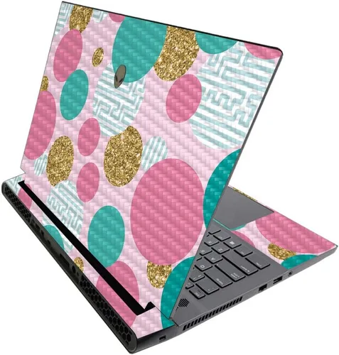 Vista 98 de MightySkins - Skin brillante con purpurina para Alienware M17 R3 (2020) y M17 R4 (2021) - Diversión de los años 90 Acabado duradero con purpurina