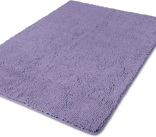 Vista 68 de Yeaban Alfombra de pasillo de baño de 24 x 72 pulgadas, antideslizante, alfombra de baño larga de felpilla gruesa, absorbente y lavable, alfombra