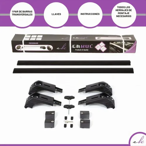 Vista 6 de ERKUL Barras transversales de techo para Jeep Grand Cherokee 2005-2010 Barras transversales de aluminio con bloqueo antirrobo para techo Negro
