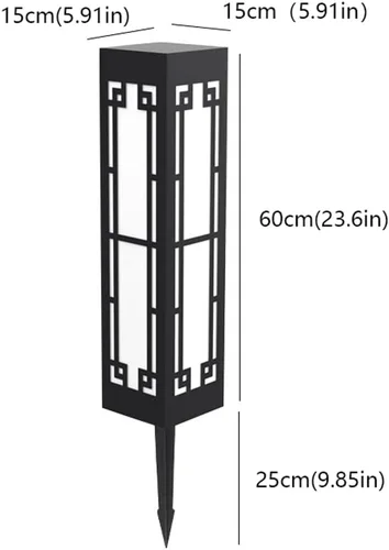 Vista 2 de Luces de poste al aire libre, luz eléctrica enchufable para césped, impermeable, luz de jardín al aire libre, luz LED simple de acero inoxidable