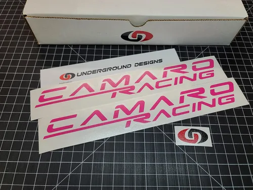 Vista 10 de Camaro Racing Calcomanías (2 unidades) Adhesivos laterales para panel basculante LSX LTX Select Color: (rojo brillante)