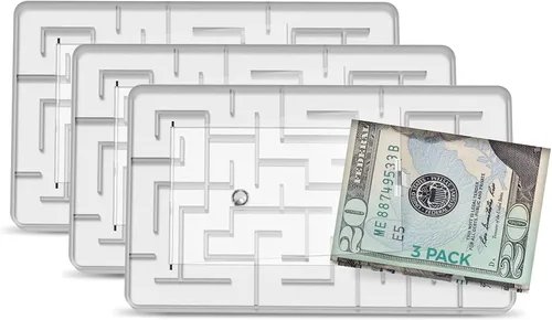 Vista 5 de Caja de rompecabezas de dinero, soporte de regalo de laberinto, rellenos de calcetines para adolescentes y adultos, regalos pequeños de Navidad