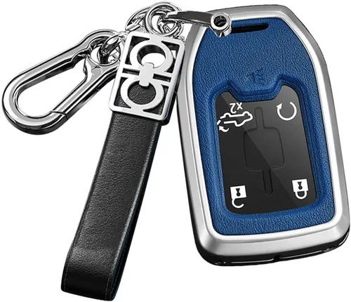 Vista 11 de ontto Funda para llave de coche con llavero de metal y piel sintética para Chevrolet Silverado Fit para GMC Sierra 1500 2500HD 3500HD Terrain Acadia