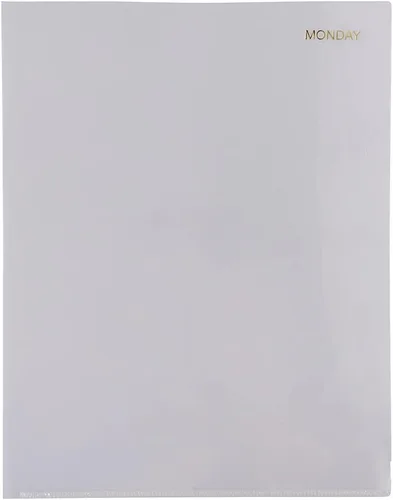 Vista 2 de JAM PAPER Fundas de plástico, tamaño carta, 9 x 11 1/2, bolsillos surtidos para proyectos de días de la semana, 5 protectores de páginas/paquete