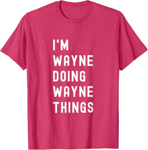 Vista 28 de Camiseta I'm Wayne Doing Wayne Things, Negro