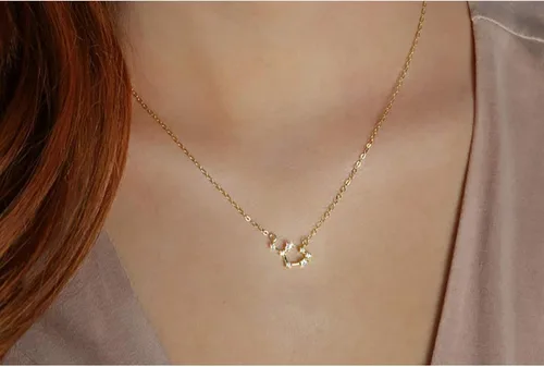 Vista 5 de 2 collares del zodiaco para mujer, collar de 12 constelaciones, signo del zodiaco, horóscopo, joyería del zodiaco, regalo, Metal, Aleación.