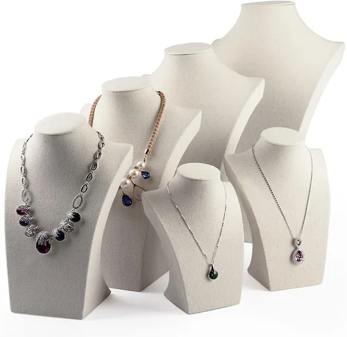Vista 2 de Oirlv - Soporte organizador de joyas 3D para collar de lino