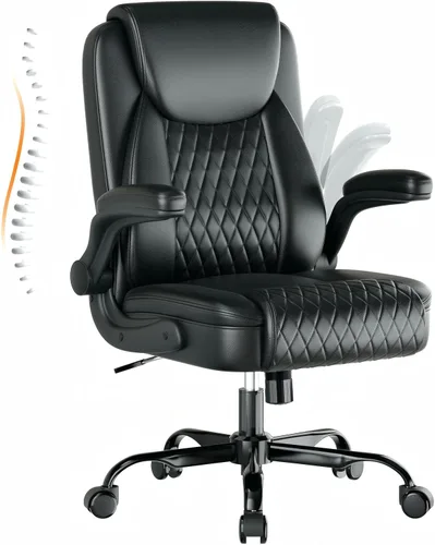 Vista 12 de GTPLAYER Silla de oficina de cuero de la PU, silla de escritorio para el Negro