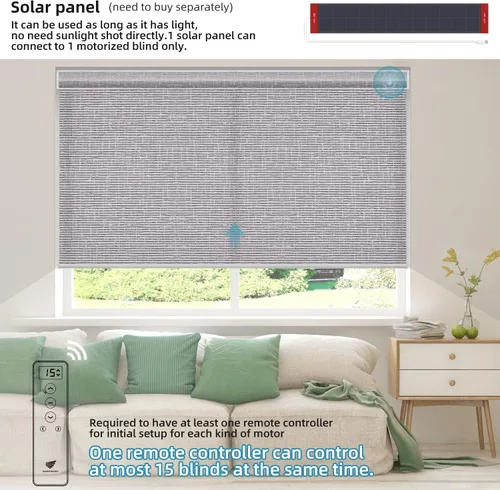 Vista 2 de SmartWings Persianas Motorizadas con Filtro de Luz, Compatible con Matter Thread Homekit Z-Wave Alexa Google, Persianas con 70% de Opacidad Safari