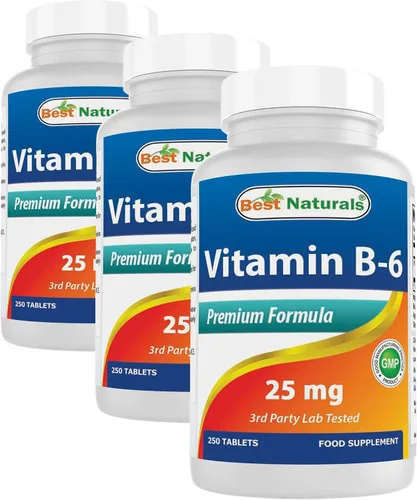 Vista 8 de Best Naturals Vitamina B-6 Tabletas de 25 Mg, 250