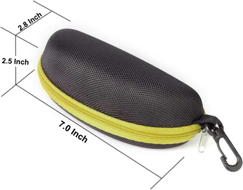 Vista 2 de RayLove Estuche para lentes de sol (paquete de 3) portátil con cremallera para viajes