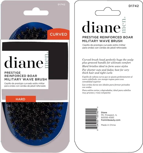 Vista 6 de Diane Prestige D1742 - Cepillo de cerdas duras de jabalí reforzado con ondas militares curvadas