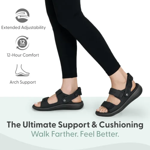 Vista 2 de Orthofeet Sandalias de agua ortopédicas Calypso ajustables manos libres para mujer