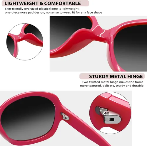 Vista 157 de Joopin Lentes de sol de gran tamaño para mujer, polarizados, grandes, para conducción, protección UV, grandes sombras