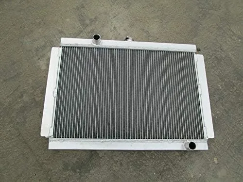 Vista 4 de Radiador de aluminio de 3 filas + ventiladores para Nissan Datsun 280Z 280Z 280ZX MT 1975-1983 77 78 79 80 81 82