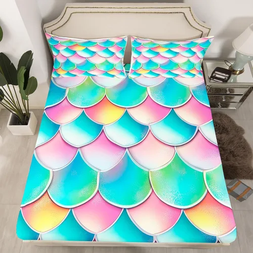 Vista 8 de Erosebridal Sábana bajera ajustable de mariposa azul, tamaño individual, sábanas estéticas de mariposas voladoras para niños, juegos de ropa de cama