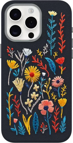 Vista 21 de OtterBox Funda protectora de piel para iPhone 15 Symmetry Series Cactus para MagSafe, color negro ASH (negro), delgada, premium, funda protectora