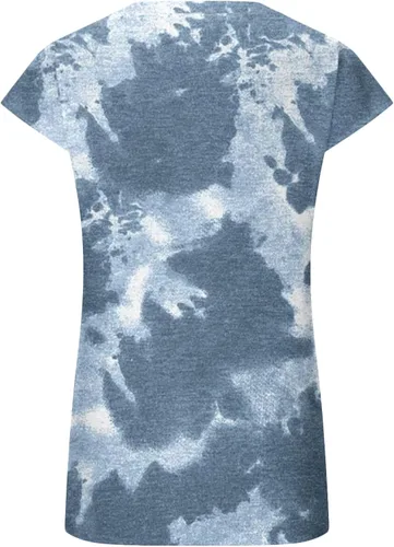 Vista 6 de DASAYO Women's Cap Sleeve T-Shirts Cute Floral Fashion Tops Shirt Loose Fit Going Out Trendy Bohemian Blouses Summer Outfits