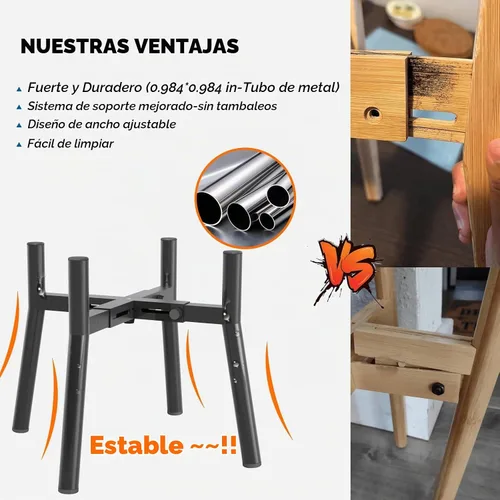 Vista 3 de Soporte Ajustable Elevado para Cuenco de Perros de 7-10.6" de Diámetro para Comida y Agua - Comedero Elevado de 11" de Altura para Mejorar