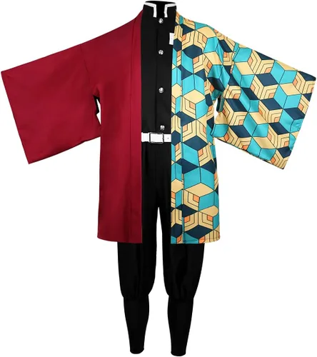 Vista 2 de Tanjirou Zenitsu Cosplay Costume Japanese Anime Kimono Outfit Halloween