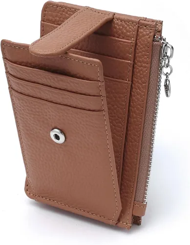 Vista 12 de Cartera RFID delgada mujeres cuero genuino titular de la tarjeta de C5-green