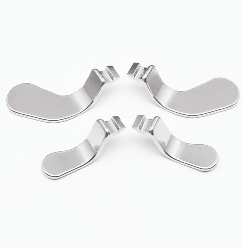 Vista 4 de Paletas de control Elite, piezas de repuesto de metal de acero inoxidable para Xbox One Elite Controller Series 2, modelo 1797-4 PCS (plateado)