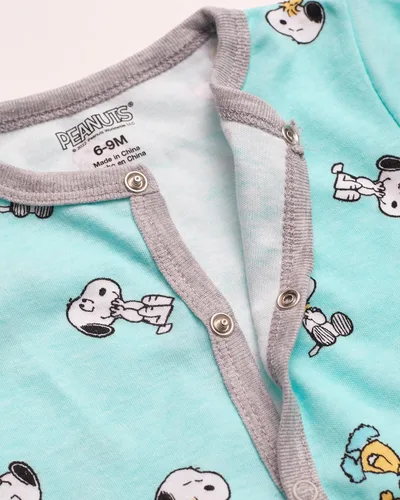 Vista 3 de Happy Threads Snoopy - Pijama de una pieza para bebé, pijama de forro polar de felpa para bebé niño